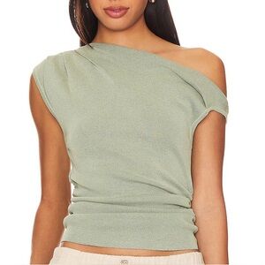 Lioness Olive Green Drape Neck Top